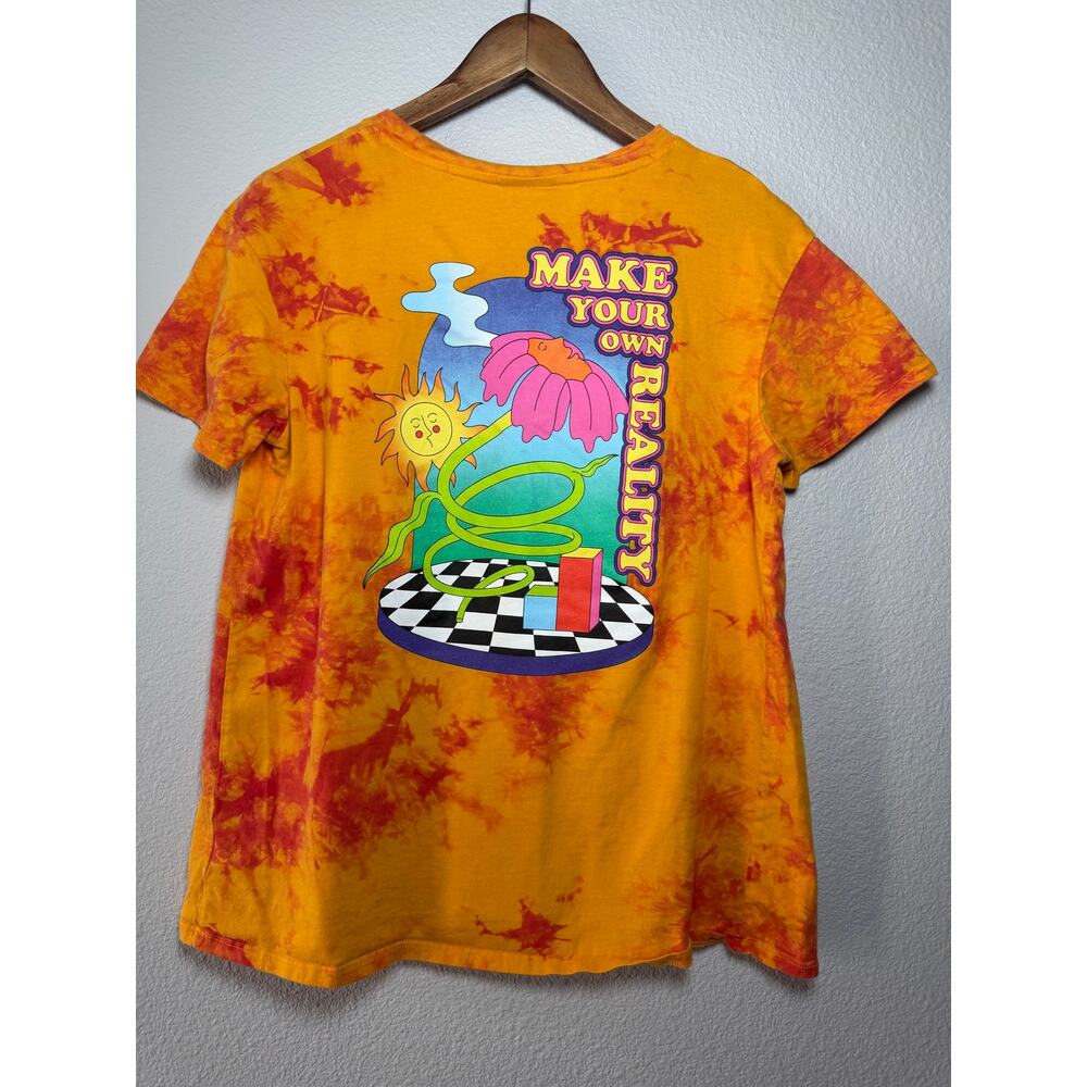 ALYB Make Your Own Reality Tie Dye Graphic Tee Medium Psychedelic Cotton M